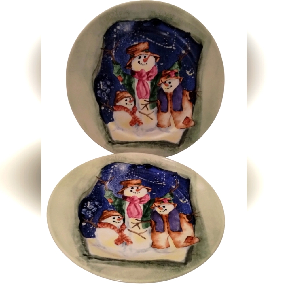 Royal Norfolk Snowman Decorative Winter Plates